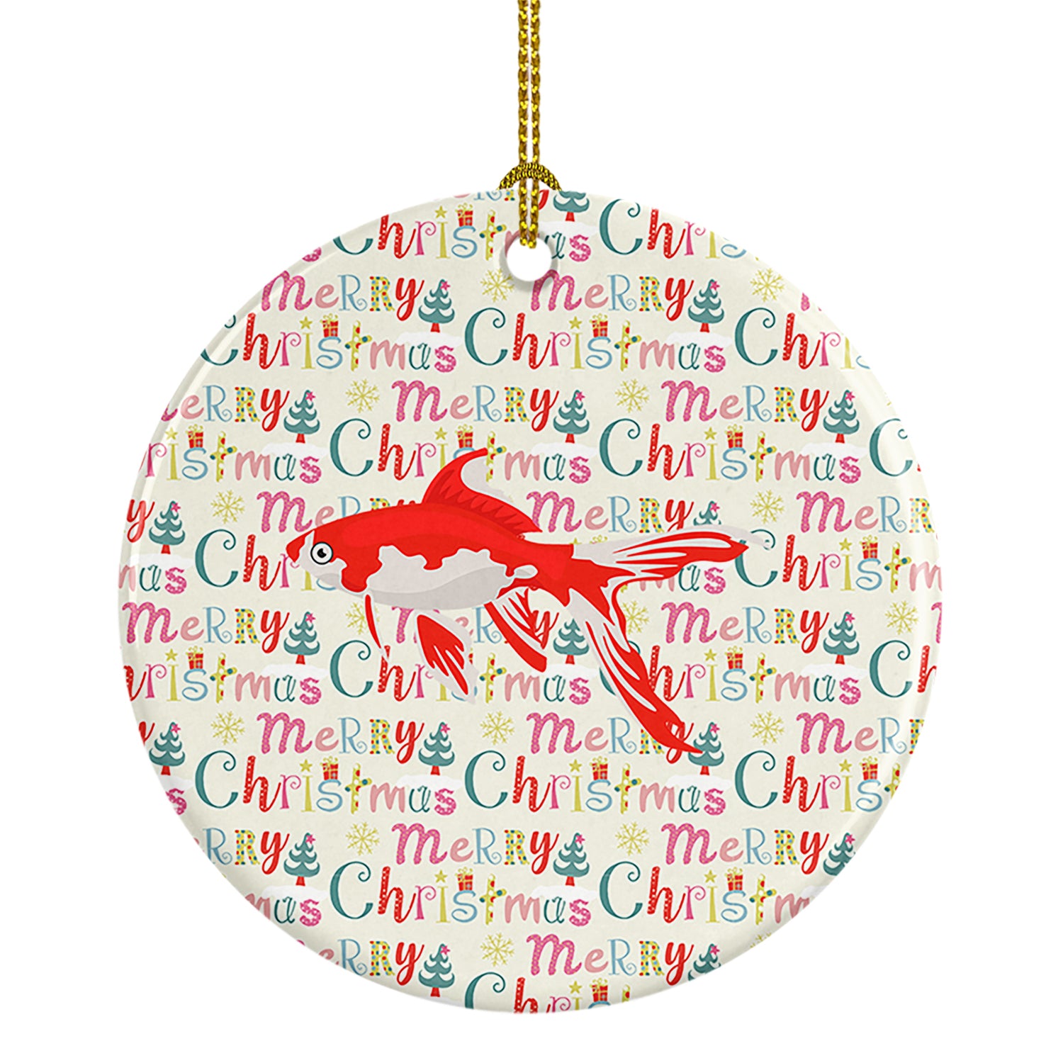 Buy this Comet Goldfish Christmas Ceramic Ornament