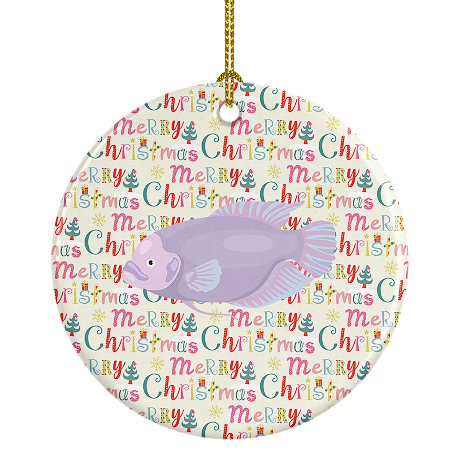 Buy this Giant Gourami Christmas Ceramic Ornament