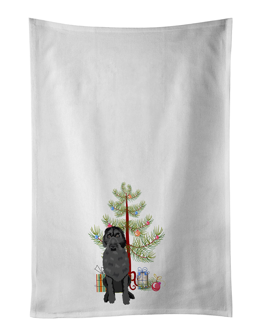 Buy this Doodle Black #3 Christmas White Kitchen Towel Set of 2