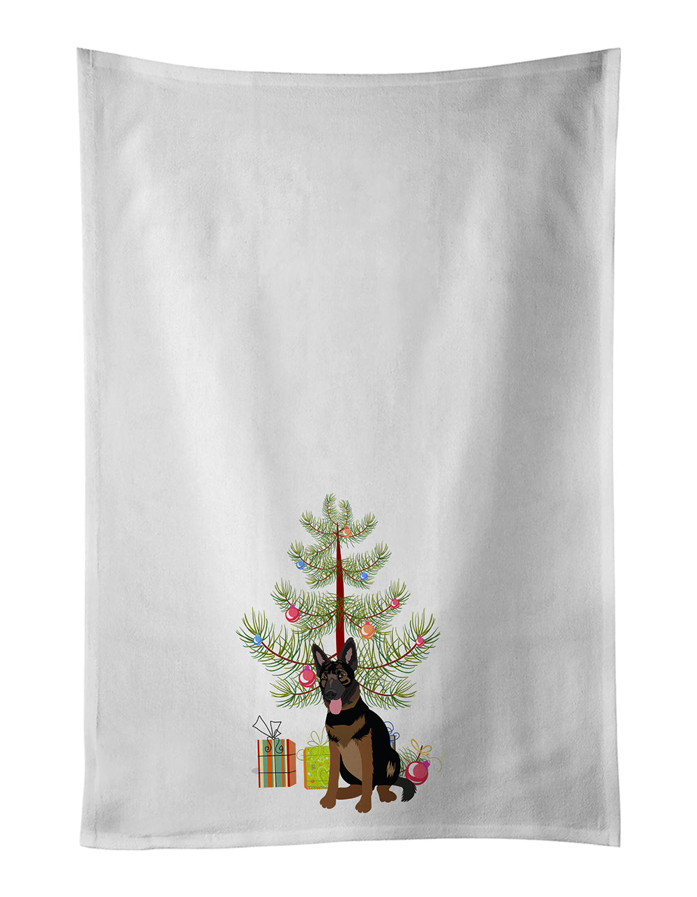 Buy this German Shepherd Bicolor Christmas White Kitchen Towel Set of 2