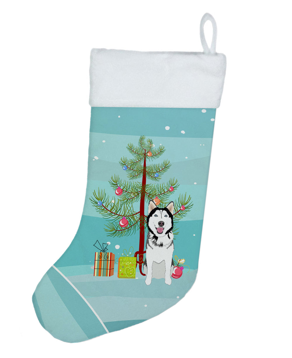 Siberian Husky Black and White #1 Christmas Christmas Stocking  the-store.com.