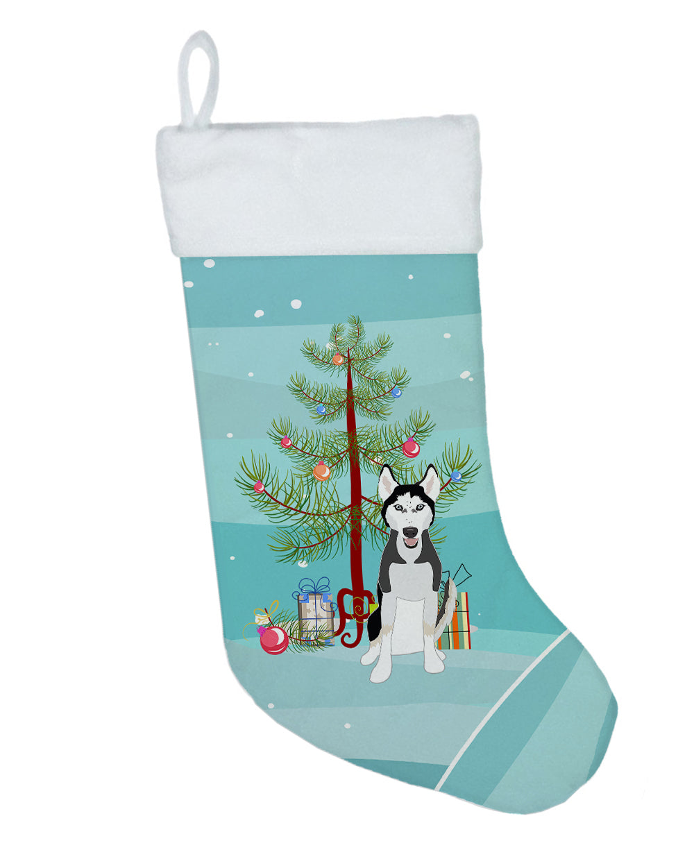 Siberian Husky Black and White #3 Christmas Christmas Stocking  the-store.com.