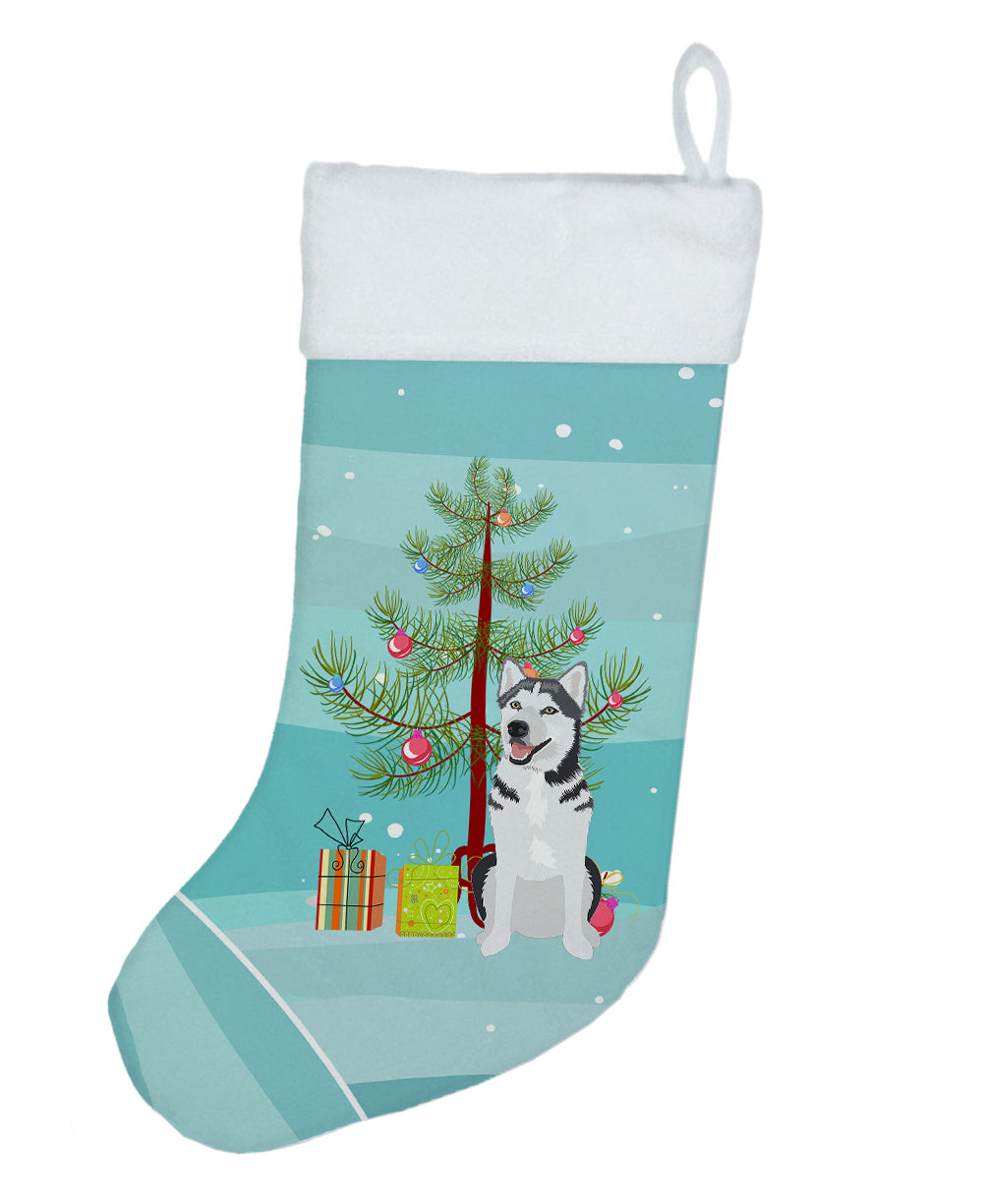 Siberian Husky Silver and White #1 Christmas Christmas Stocking  the-store.com.