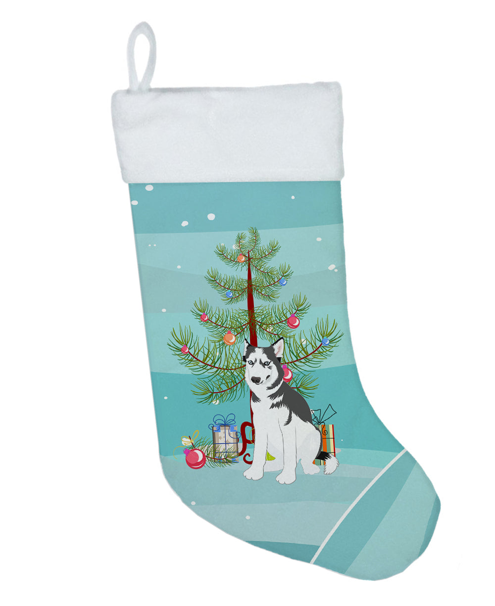 Siberian Husky Silver and White #2 Christmas Christmas Stocking  the-store.com.