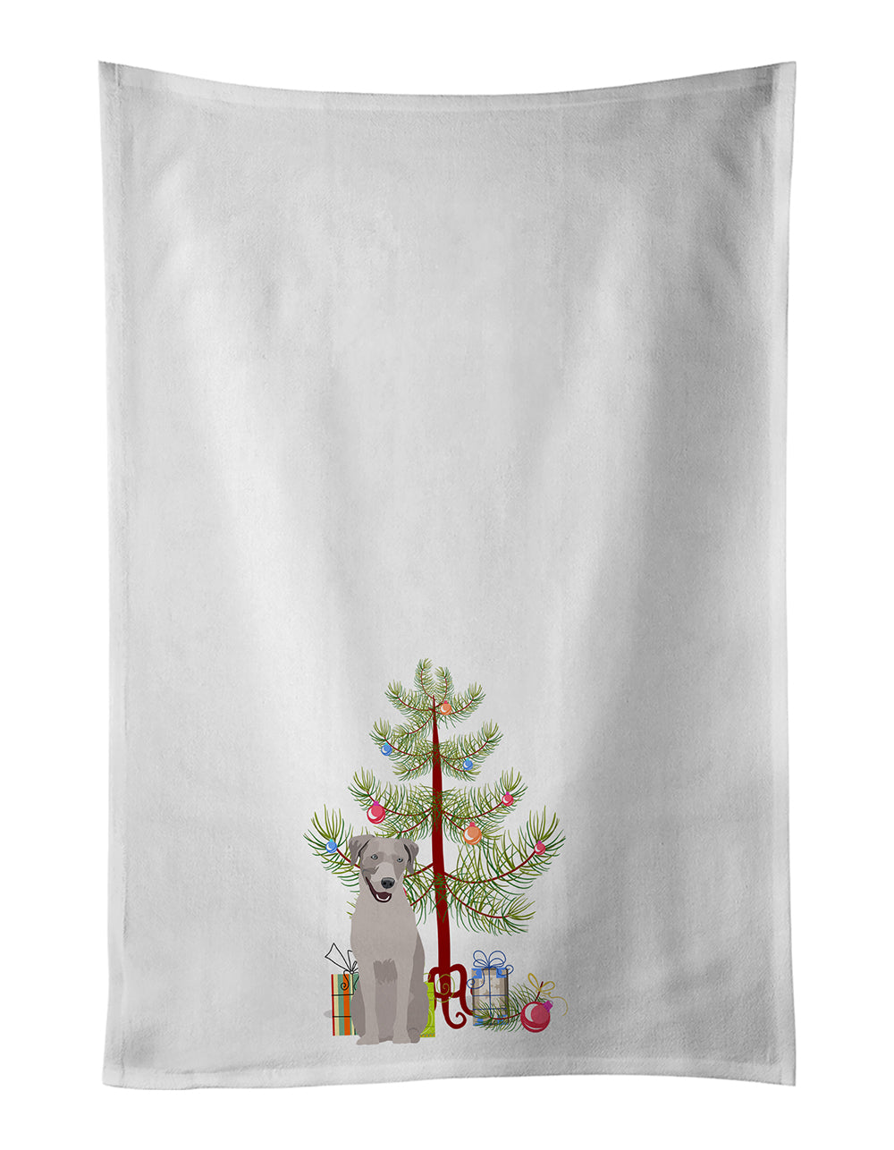 Buy this Labrador Retriever Gray Christmas White Kitchen Towel Set of 2