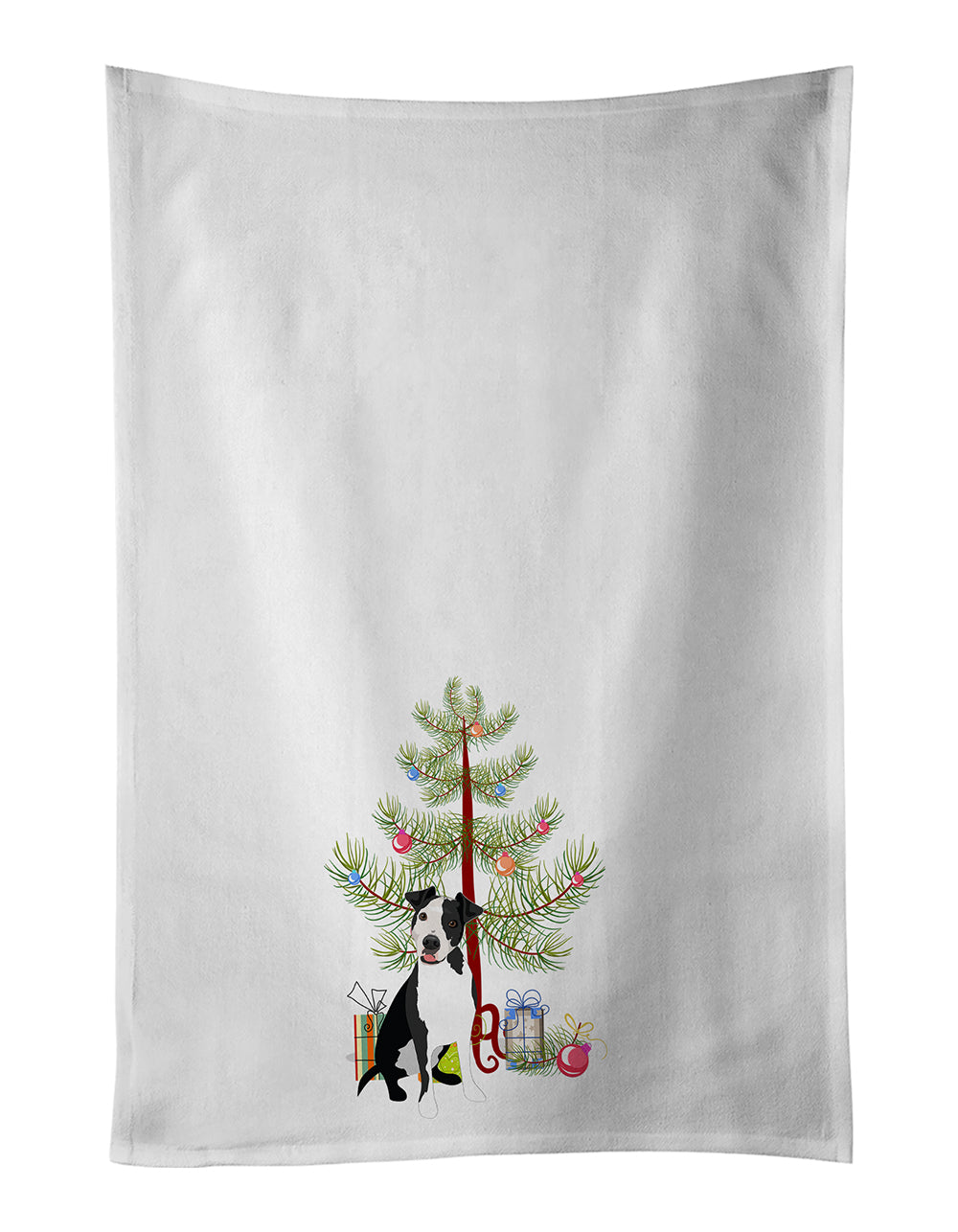 Buy this Pit Bull Black #2 Christmas White Kitchen Towel Set of 2