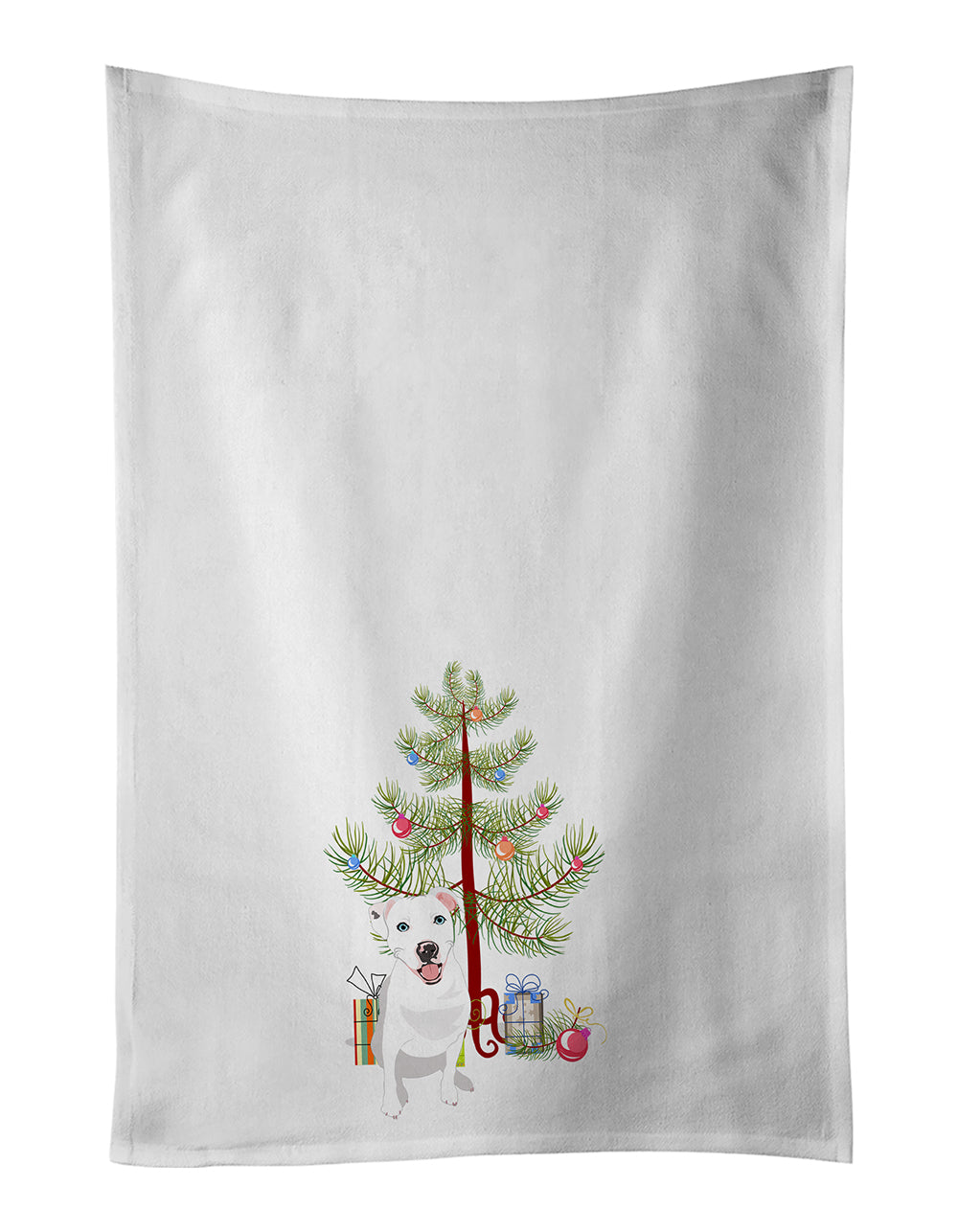 Buy this Pit Bull White #1 Christmas White Kitchen Towel Set of 2