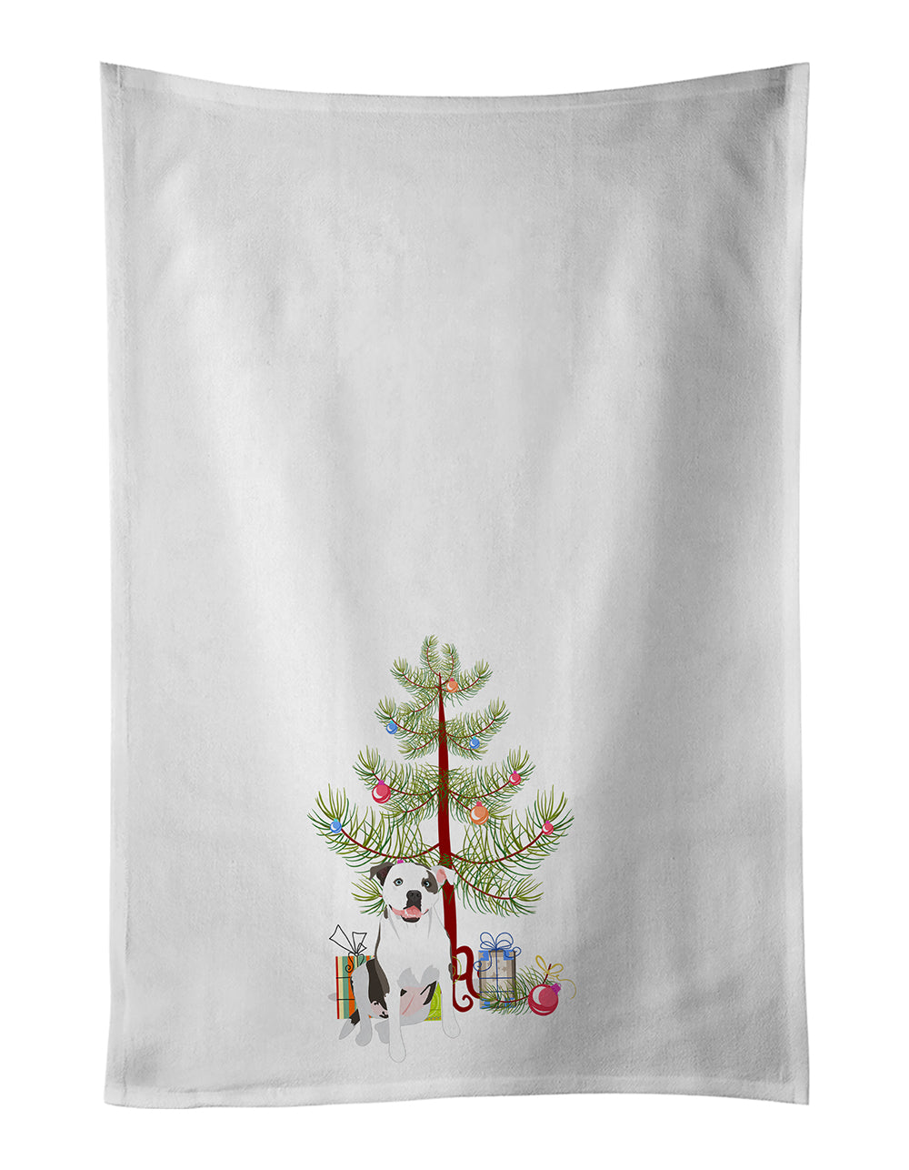 Buy this Pit Bull White #3 Christmas White Kitchen Towel Set of 2