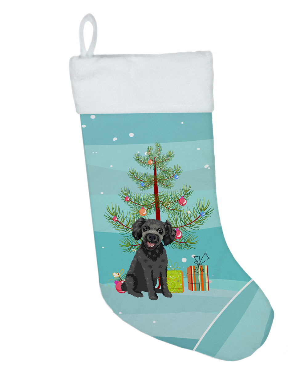 Poodle Toy Grey Christmas Christmas Stocking  the-store.com.