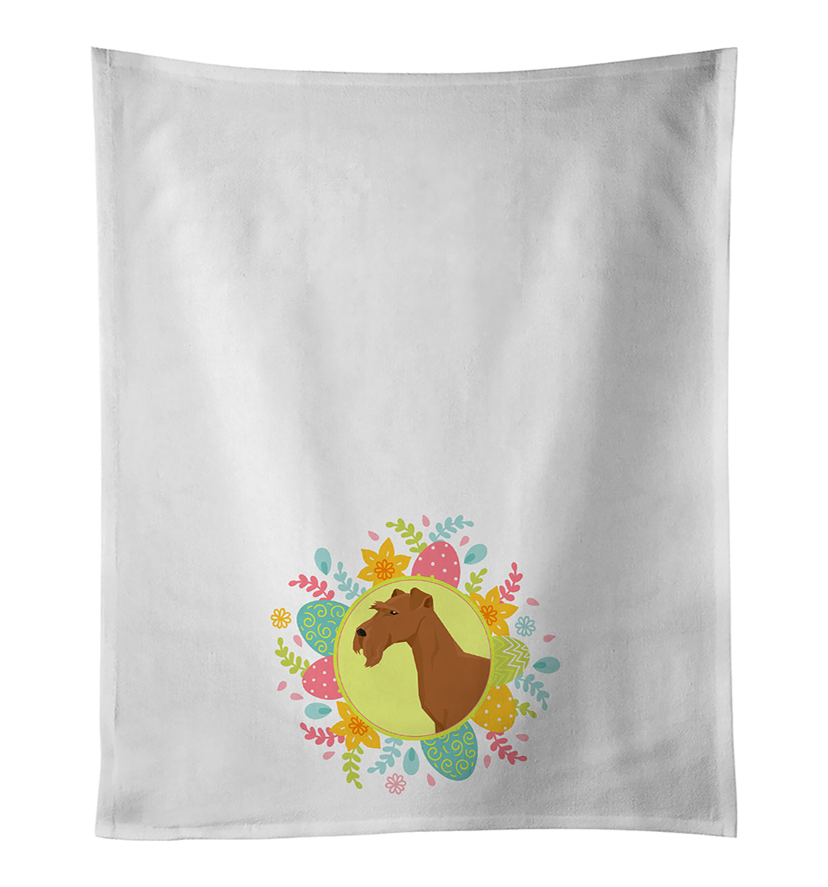 Buy this Irish Terrier Easter White Kitchen Towel Set of 2