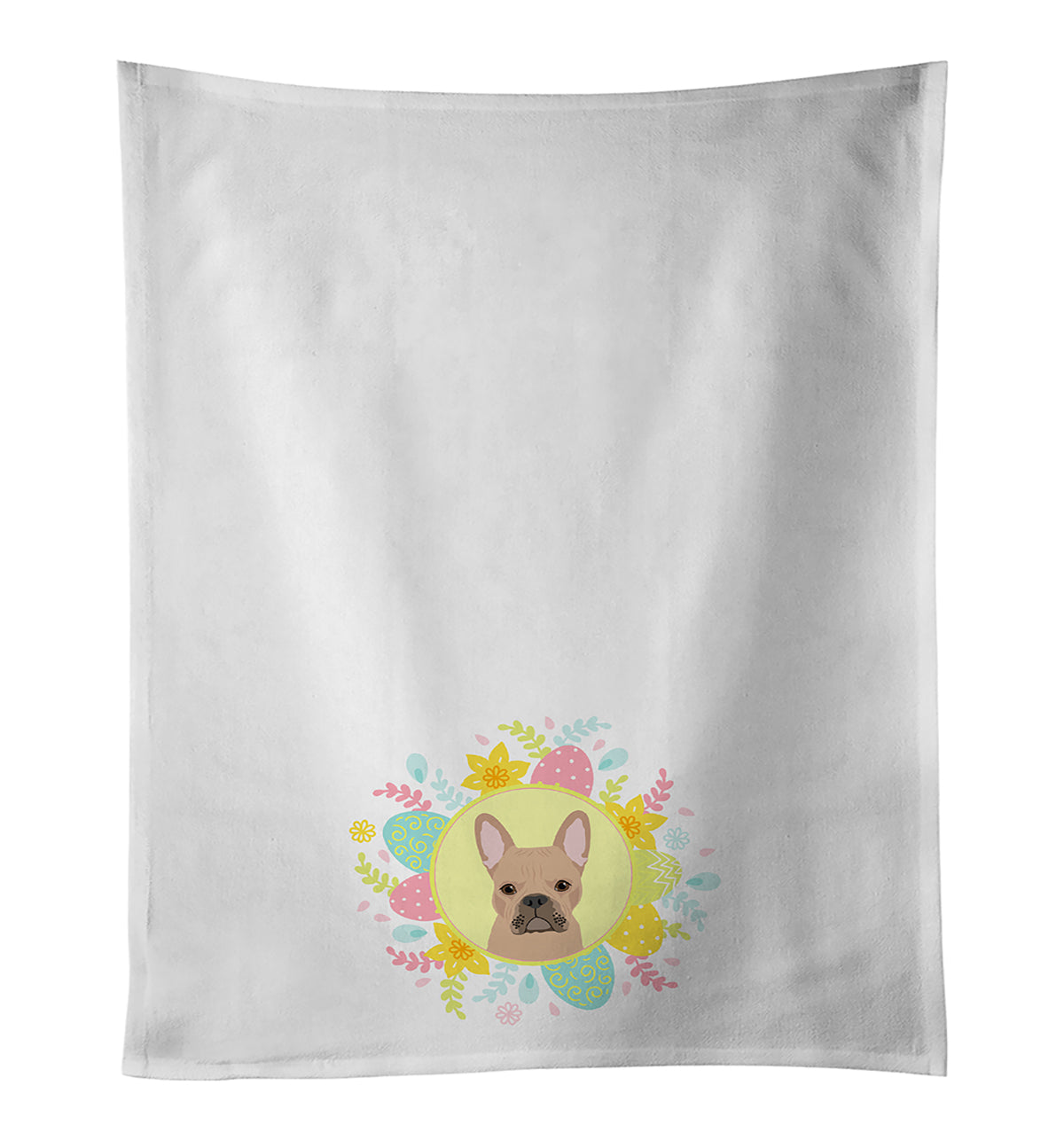 Buy this French Bulldog Cream Easter White Kitchen Towel Set of 2