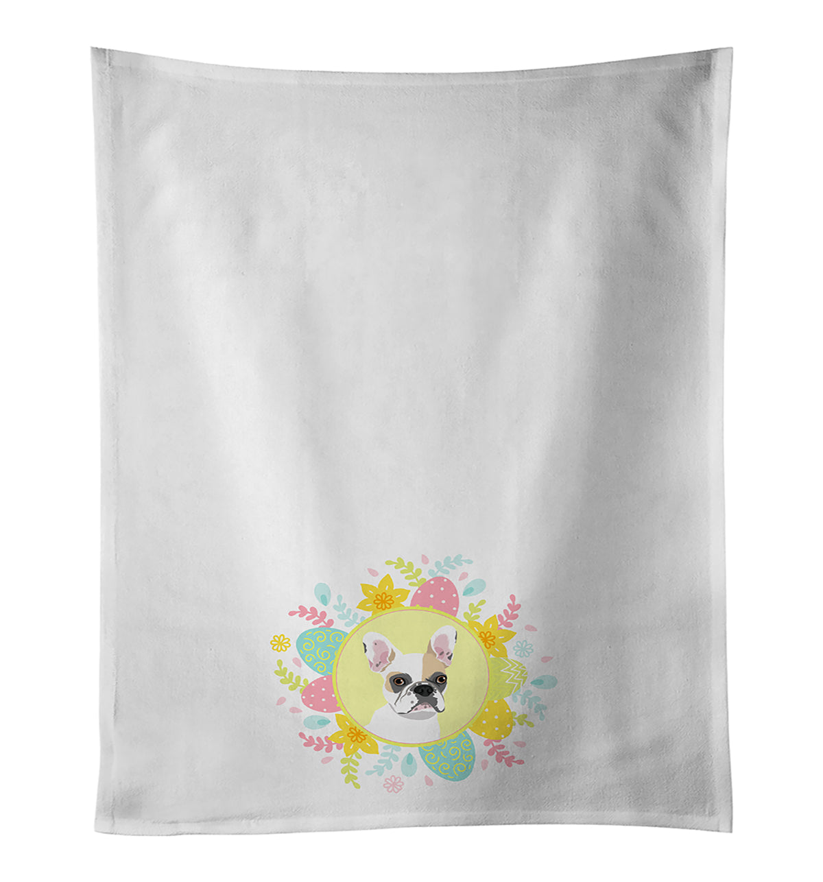 Buy this French Bulldog White #1 Easter White Kitchen Towel Set of 2