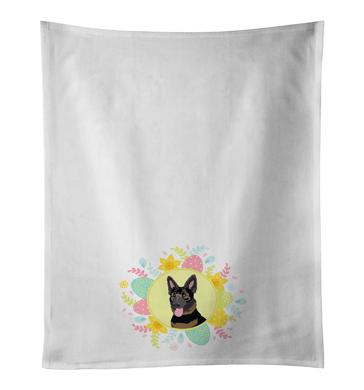 Buy this German Shepherd Bicolor Easter White Kitchen Towel Set of 2