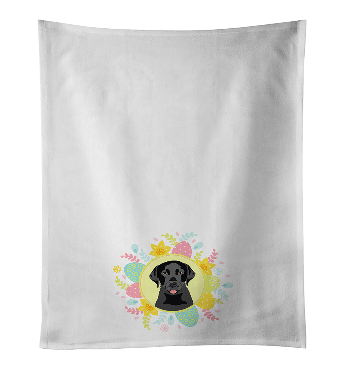 Buy this Labrador Retriever Black #3 Easter White Kitchen Towel Set of 2