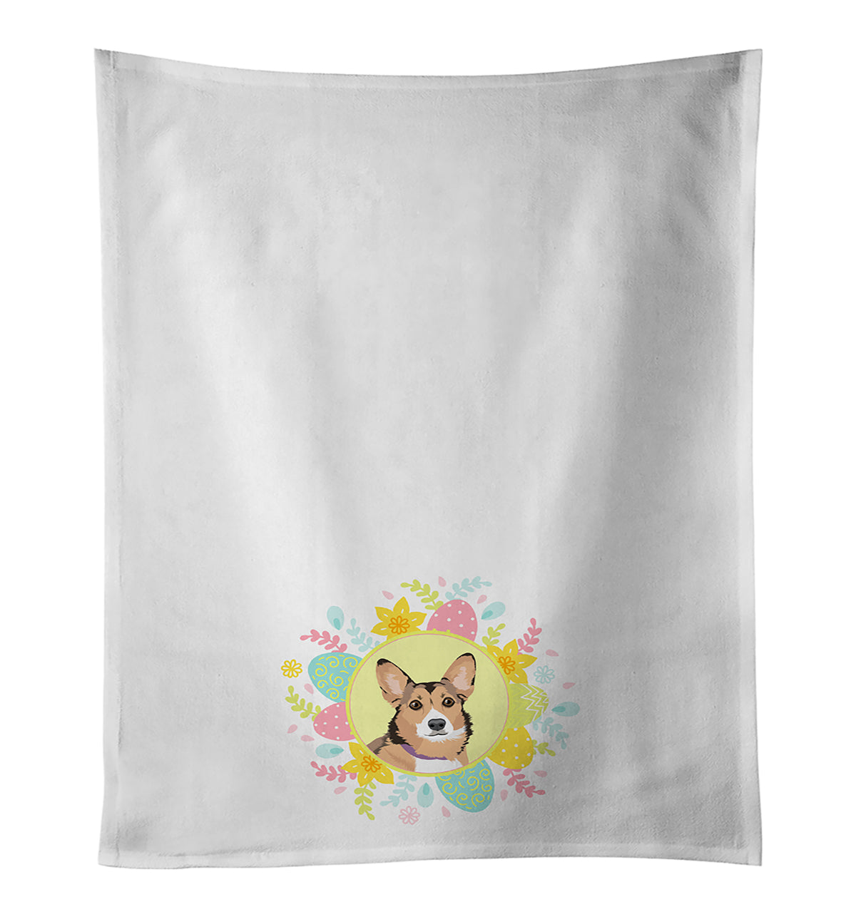 Buy this Pembroke Welsh Corgi Sable and White Easter White Kitchen Towel Set of 2