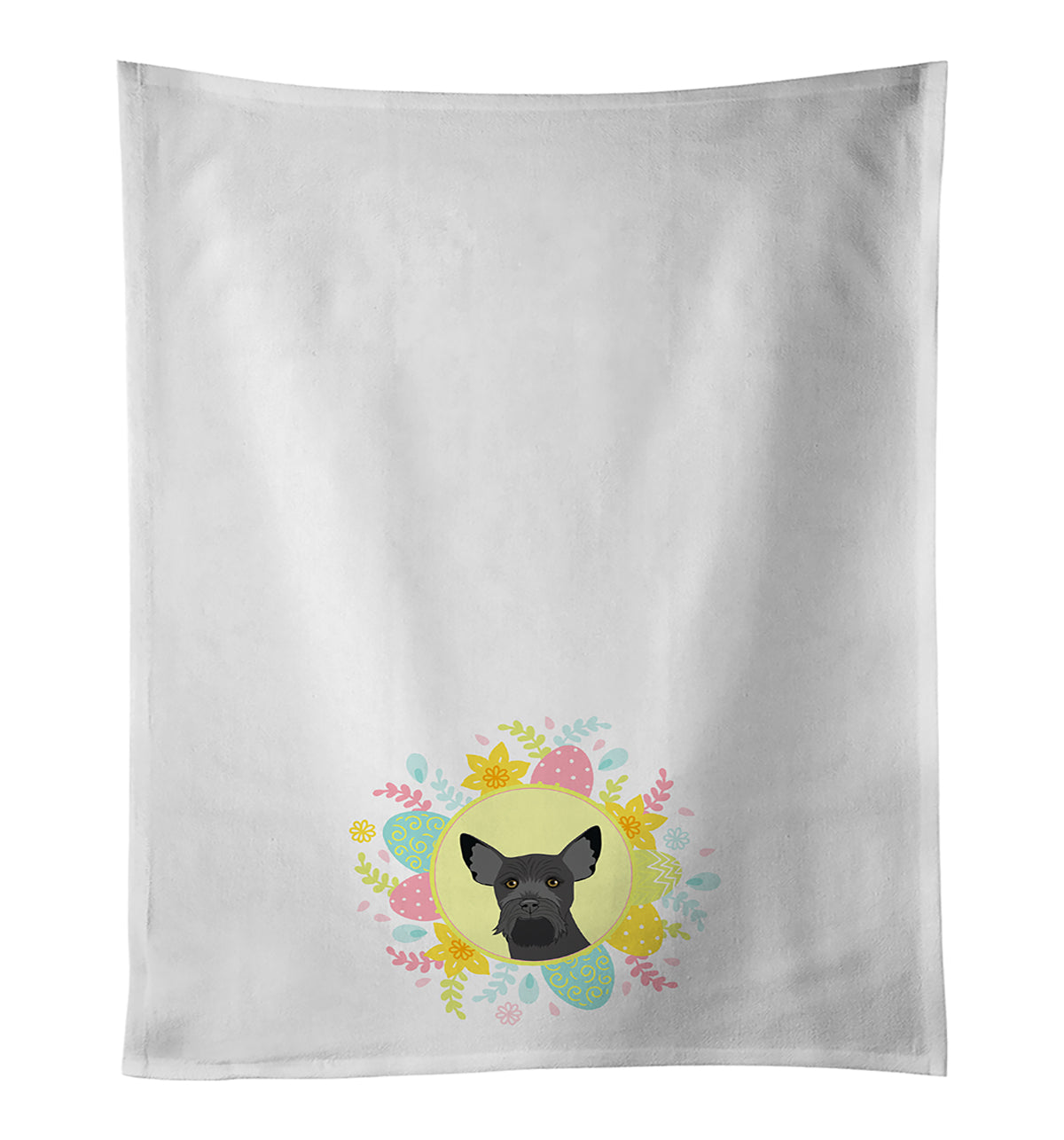 Buy this Schnauzer Black #2 Easter White Kitchen Towel Set of 2