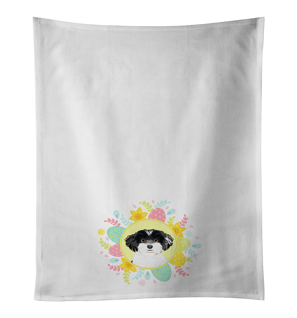 Buy this Shih-Tzu Black and White #4 Easter White Kitchen Towel Set of 2