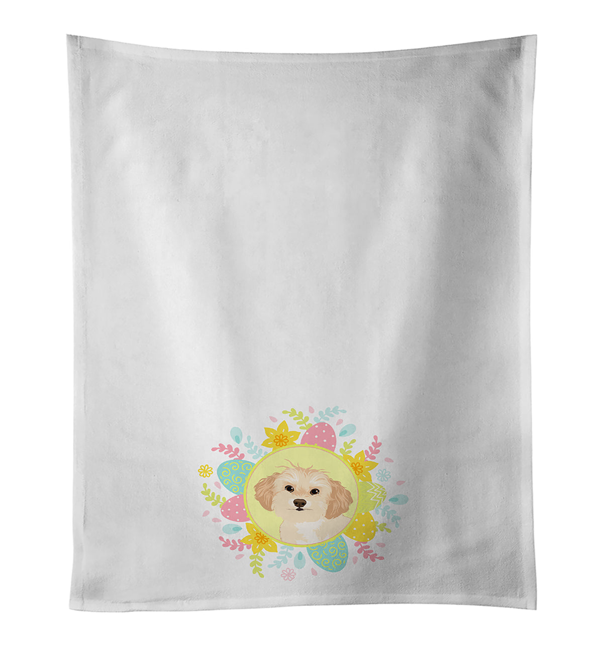 Buy this Shih-Tzu Gold #1 Easter White Kitchen Towel Set of 2