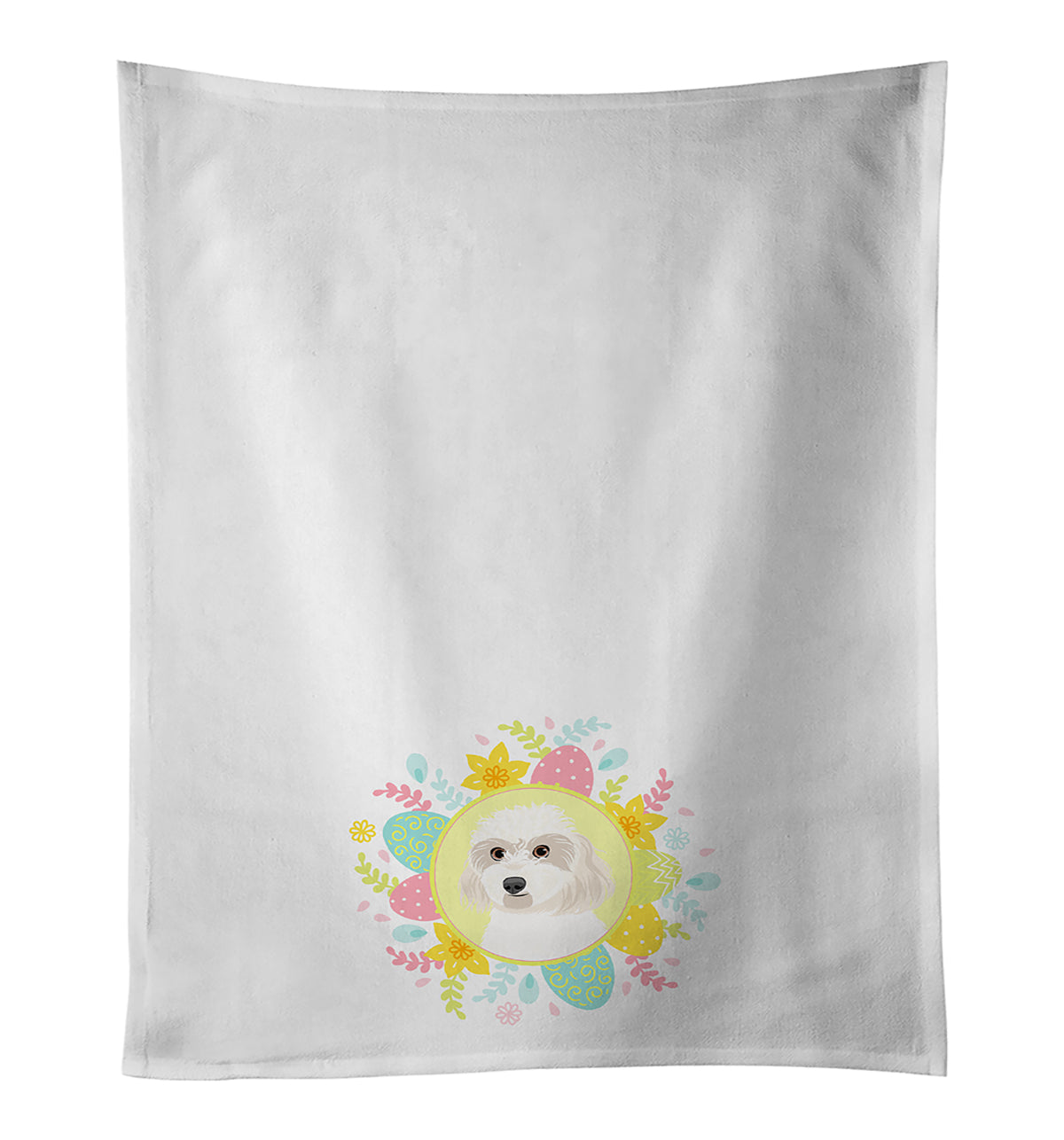Buy this Shih-Tzu Gold #7 Easter White Kitchen Towel Set of 2