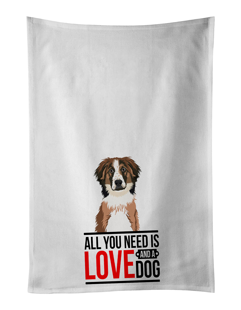 Buy this Australian Shepherd Red Tricolor #1  White Kitchen Towel Set of 2