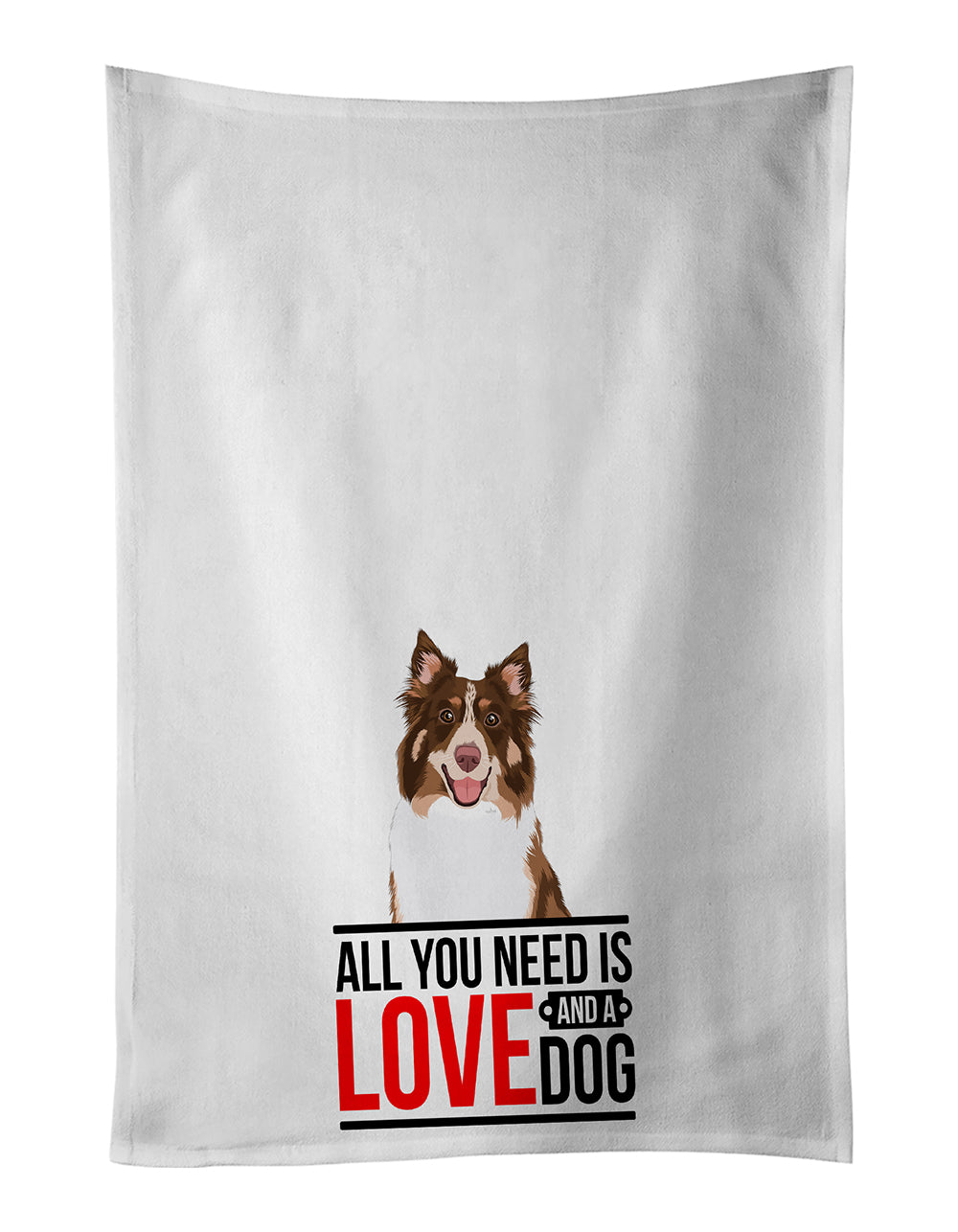 Buy this Australian Shepherd Red Tricolor #2  White Kitchen Towel Set of 2