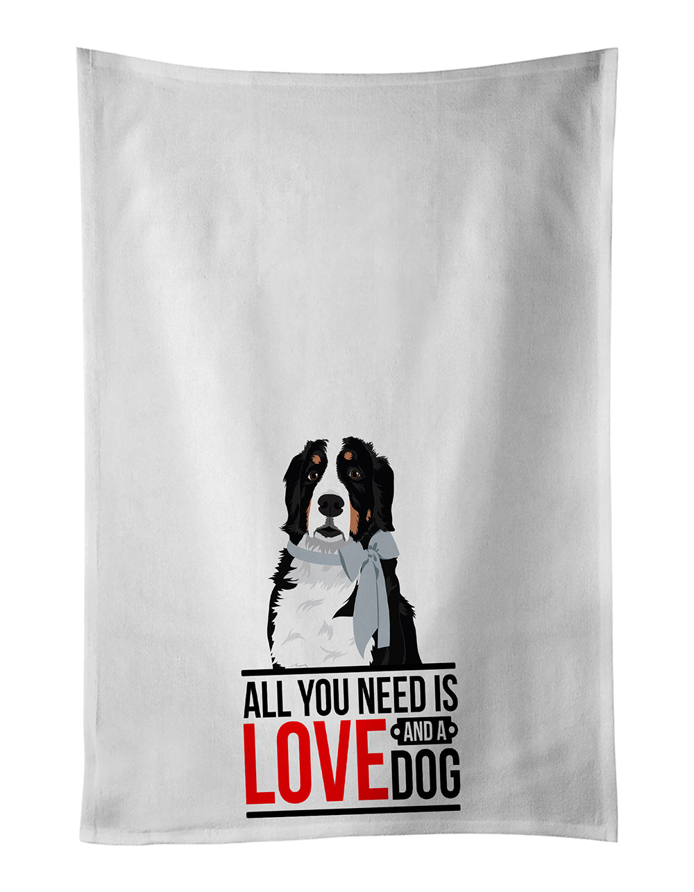 Buy this Bernese Mountain Dog #3  White Kitchen Towel Set of 2