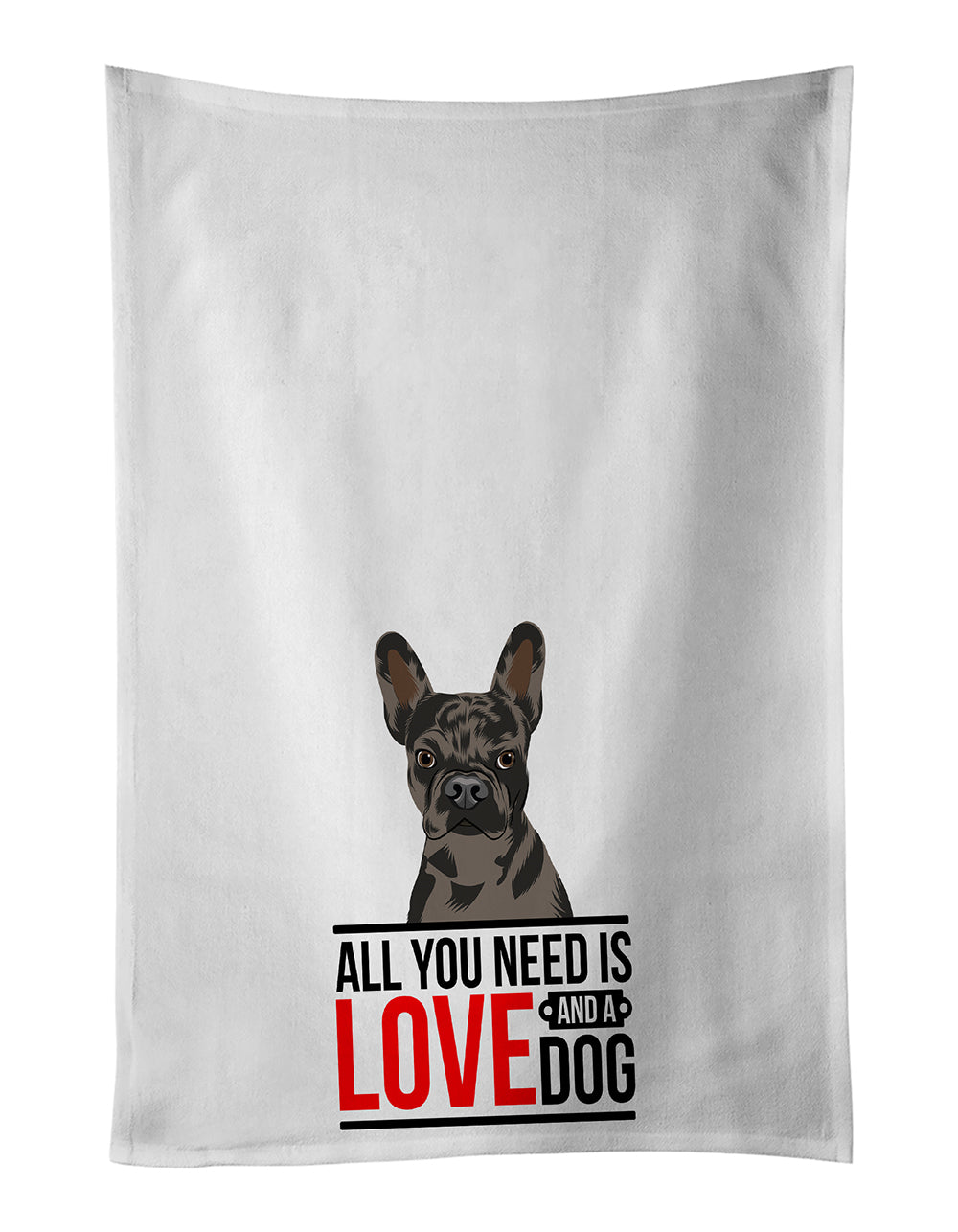 Buy this French Bulldog Chocolate  White Kitchen Towel Set of 2