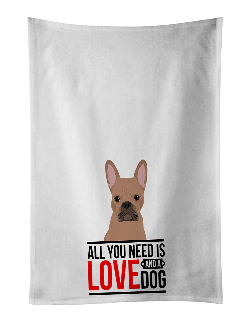 Buy this French Bulldog Cream  White Kitchen Towel Set of 2