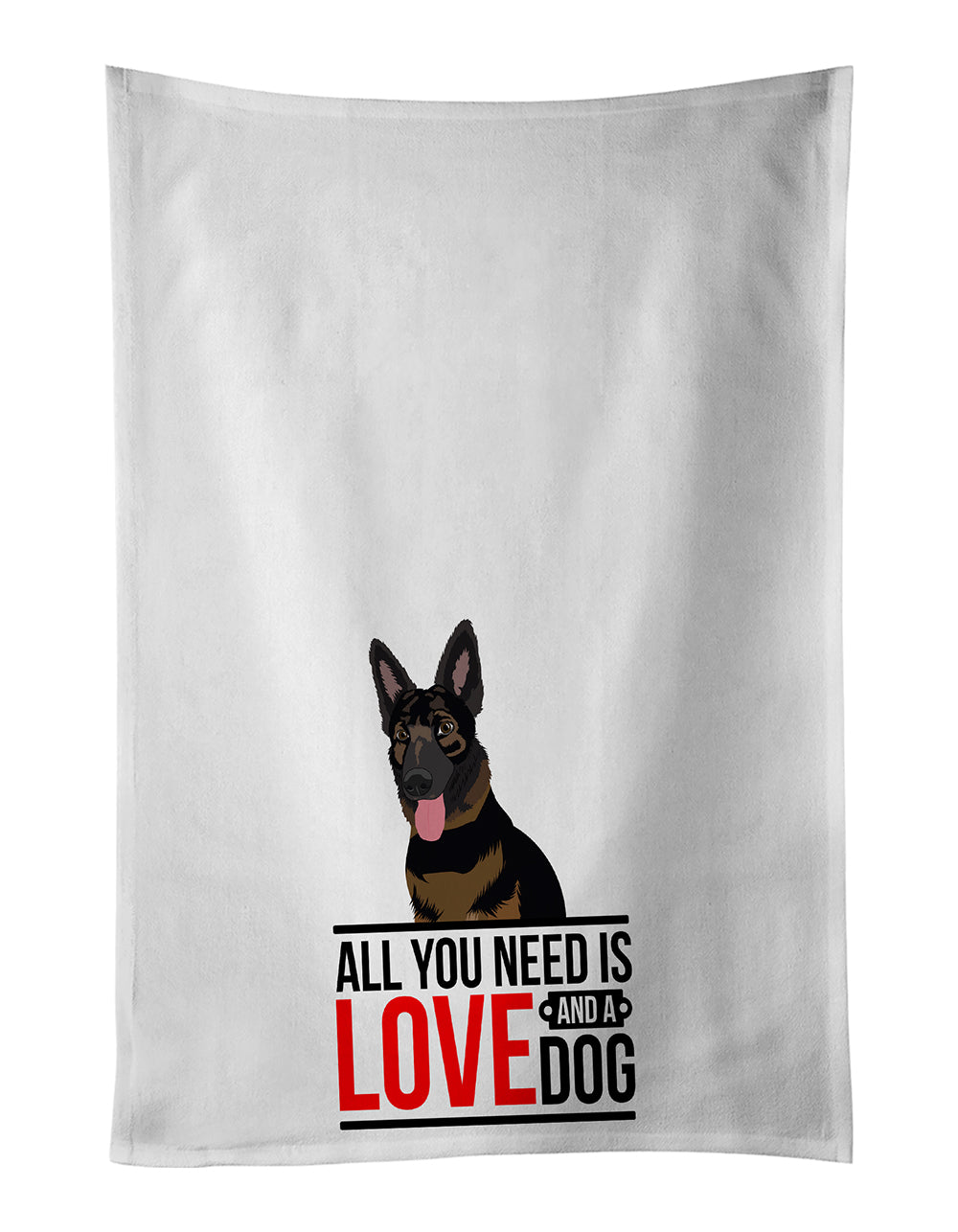 Buy this German Shepherd Bicolor  White Kitchen Towel Set of 2