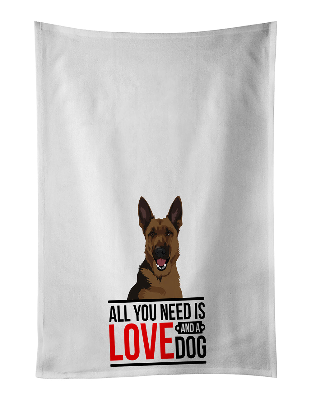 Buy this German Shepherd Black and Tan #2  White Kitchen Towel Set of 2