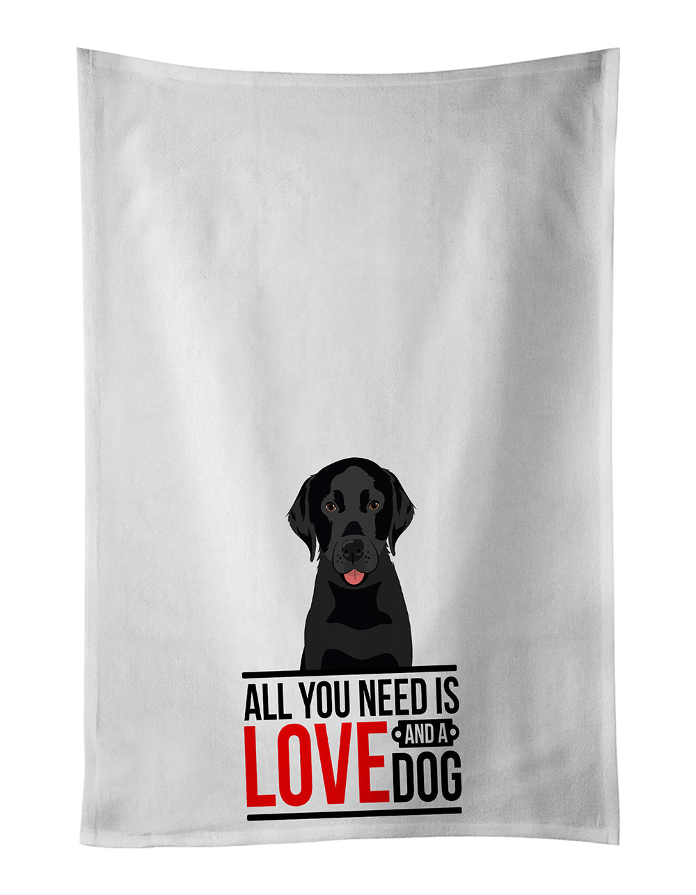 Buy this Labrador Retriever Black #3  White Kitchen Towel Set of 2