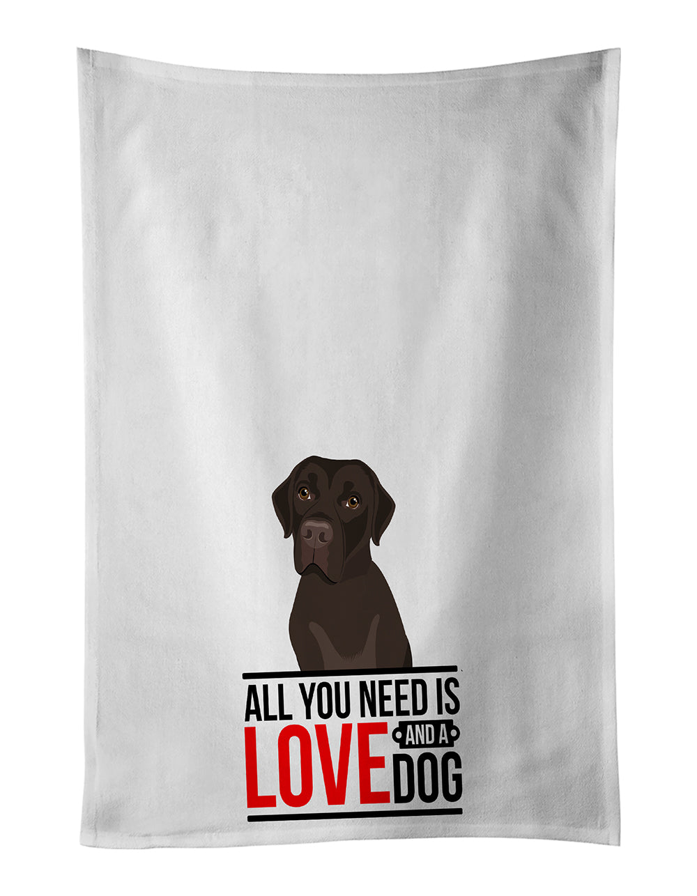 Buy this Labrador Retriever Chocolate #1  White Kitchen Towel Set of 2