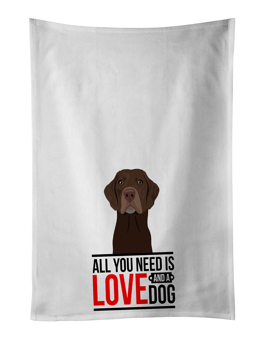 Buy this Labrador Retriever Chocolate #2  White Kitchen Towel Set of 2