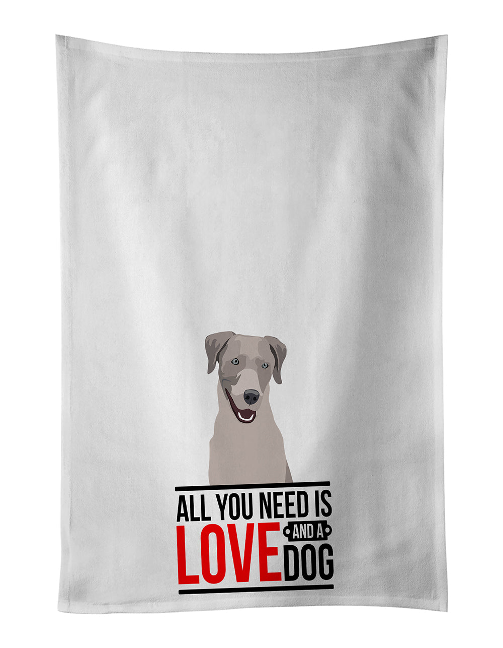 Buy this Labrador Retriever Gray  White Kitchen Towel Set of 2