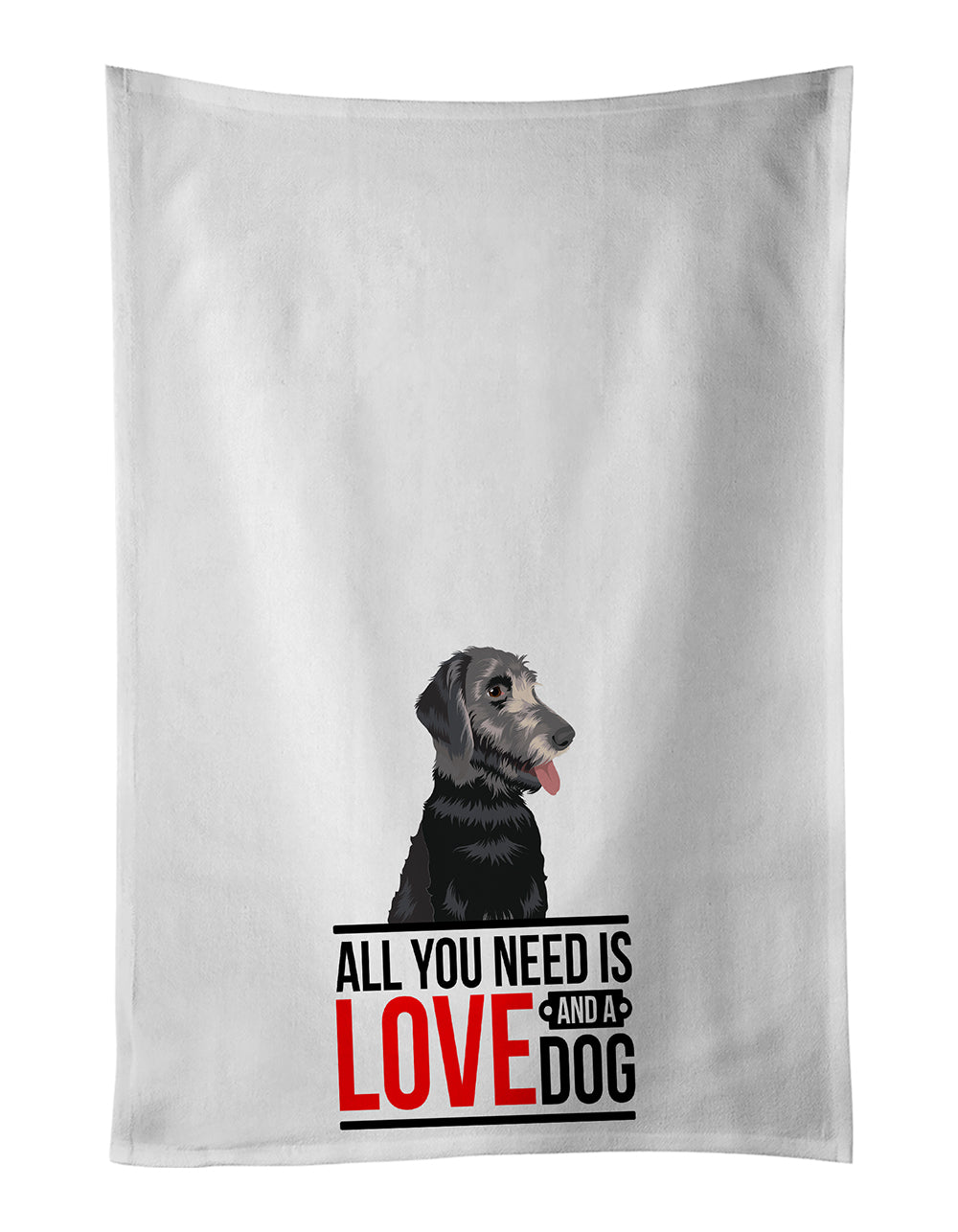 Buy this Schnauzer Black and Tan  White Kitchen Towel Set of 2