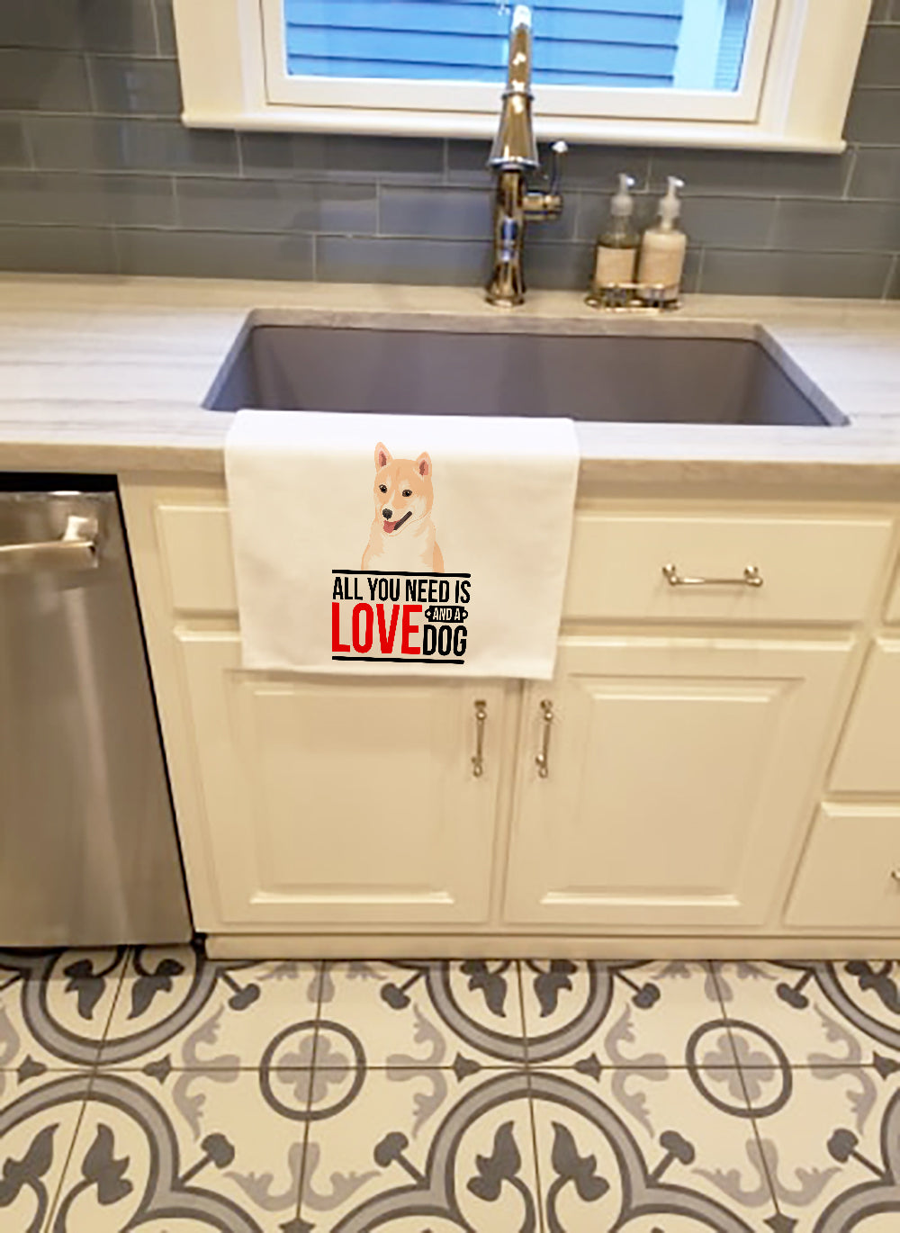 Shiba Inu Cream #2  White Kitchen Towel Set of 2 - the-store.com