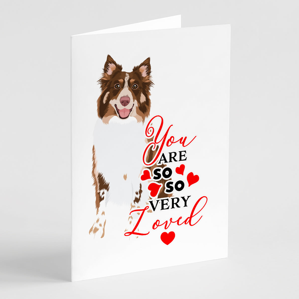 Buy this Australian Shepherd Red Tricolor #2 so Loved Greeting Cards and Envelopes Pack of 8