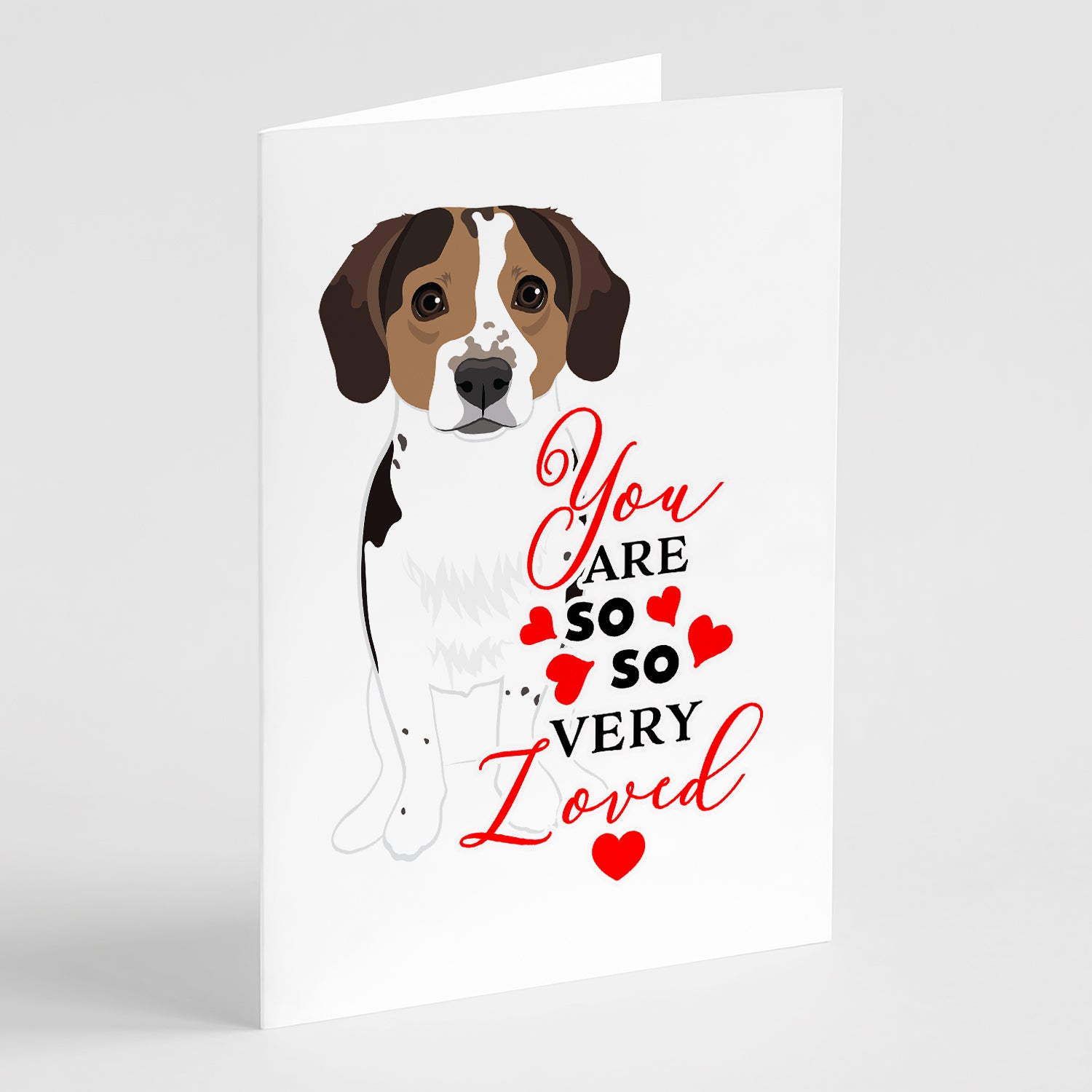 Buy this Beagle Tricolor Ticked so Loved Greeting Cards and Envelopes Pack of 8