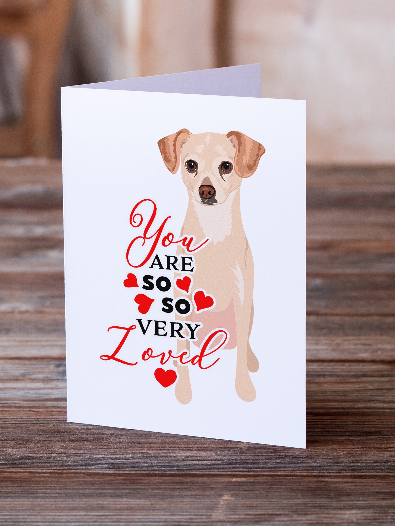 Buy this Chihuahua Cream so Loved Greeting Cards and Envelopes Pack of 8