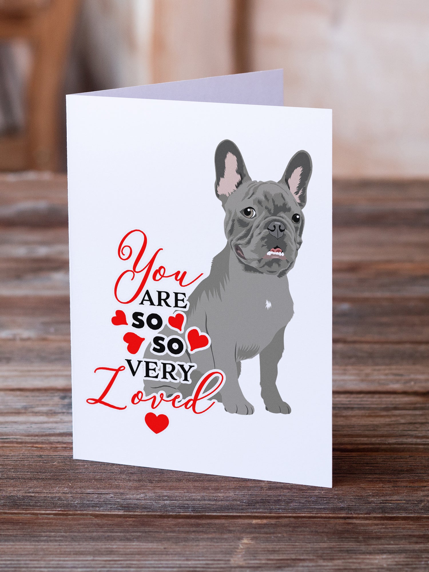 Buy this French Bulldog Blue so Loved Greeting Cards and Envelopes Pack of 8