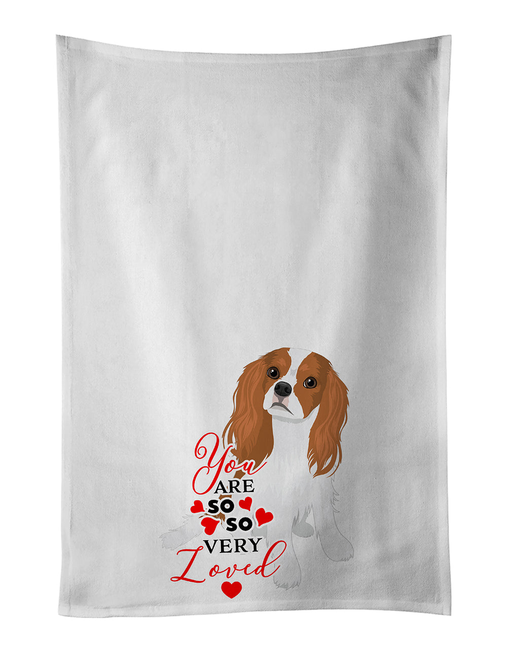 Buy this Cavalier King Charles Spaniel Blenheim #1 so Loved White Kitchen Towel Set of 2