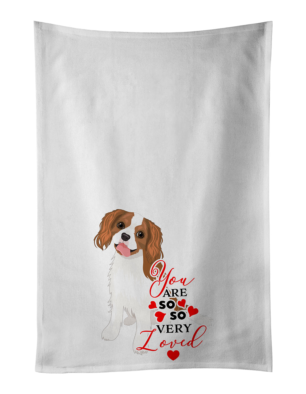 Buy this Cavalier King Charles Spaniel Blenheim #2 so Loved White Kitchen Towel Set of 2