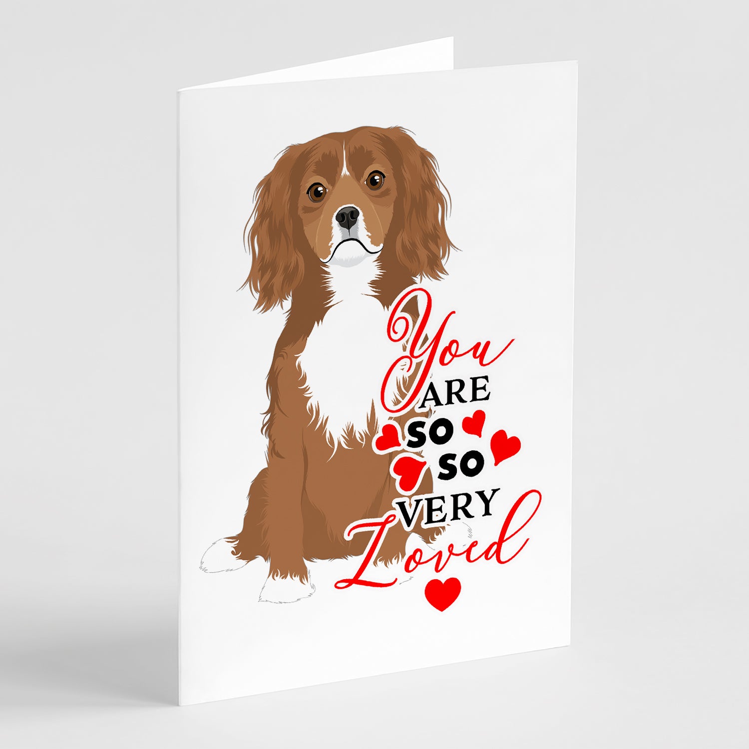 Buy this Cavalier King Charles Spaniel Ruby so Loved Greeting Cards and Envelopes Pack of 8