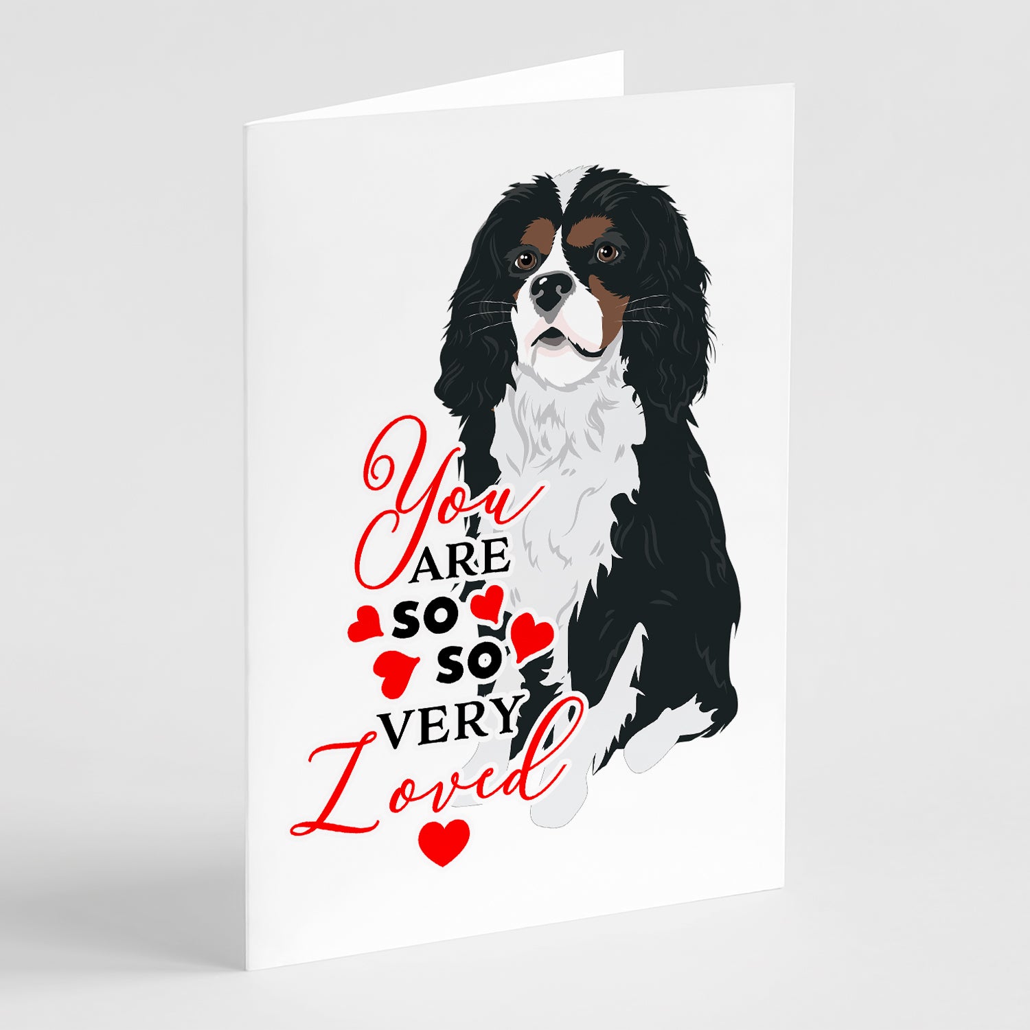 Buy this Cavalier King Charles Spaniel Tricolor #1 so Loved Greeting Cards and Envelopes Pack of 8