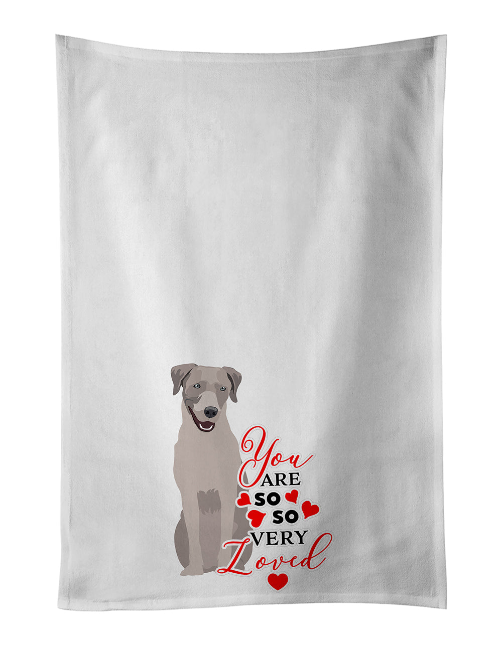 Buy this Labrador Retriever Gray so Loved White Kitchen Towel Set of 2