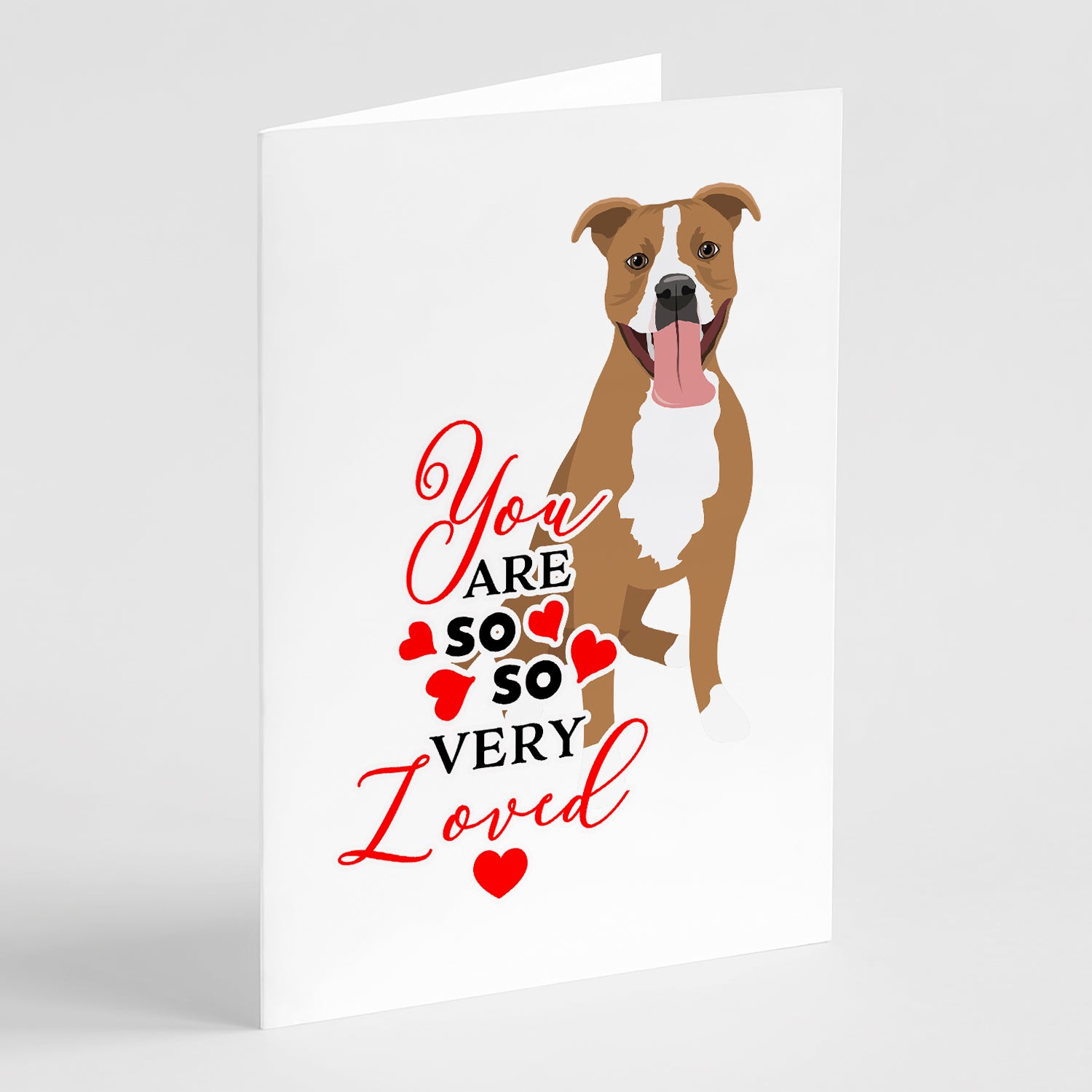 Buy this Pit Bull Fawn #2 so Loved Greeting Cards and Envelopes Pack of 8