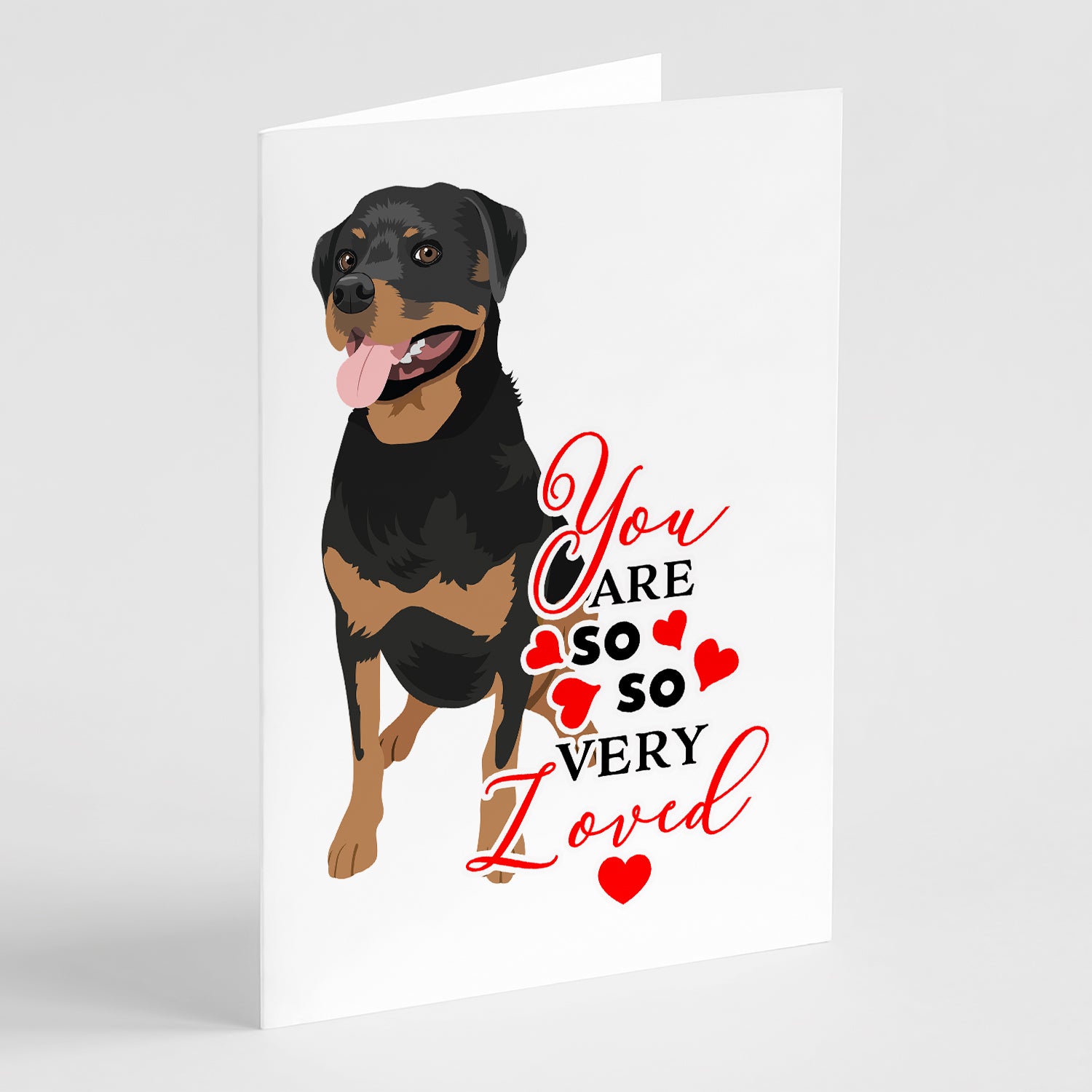 Buy this Rottweiler Black and Tan #1 so Loved Greeting Cards and Envelopes Pack of 8