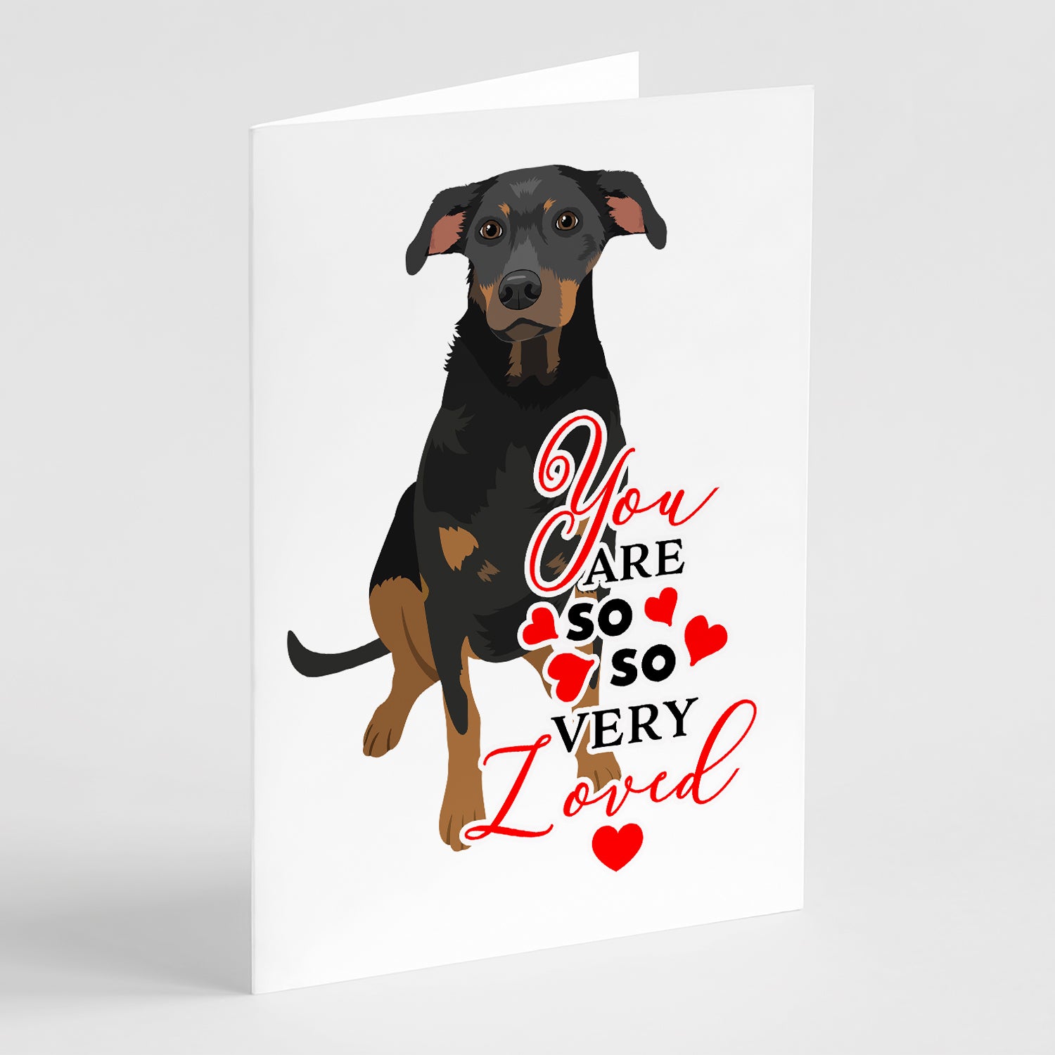 Buy this Rottweiler Black and Tan #5 so Loved Greeting Cards and Envelopes Pack of 8