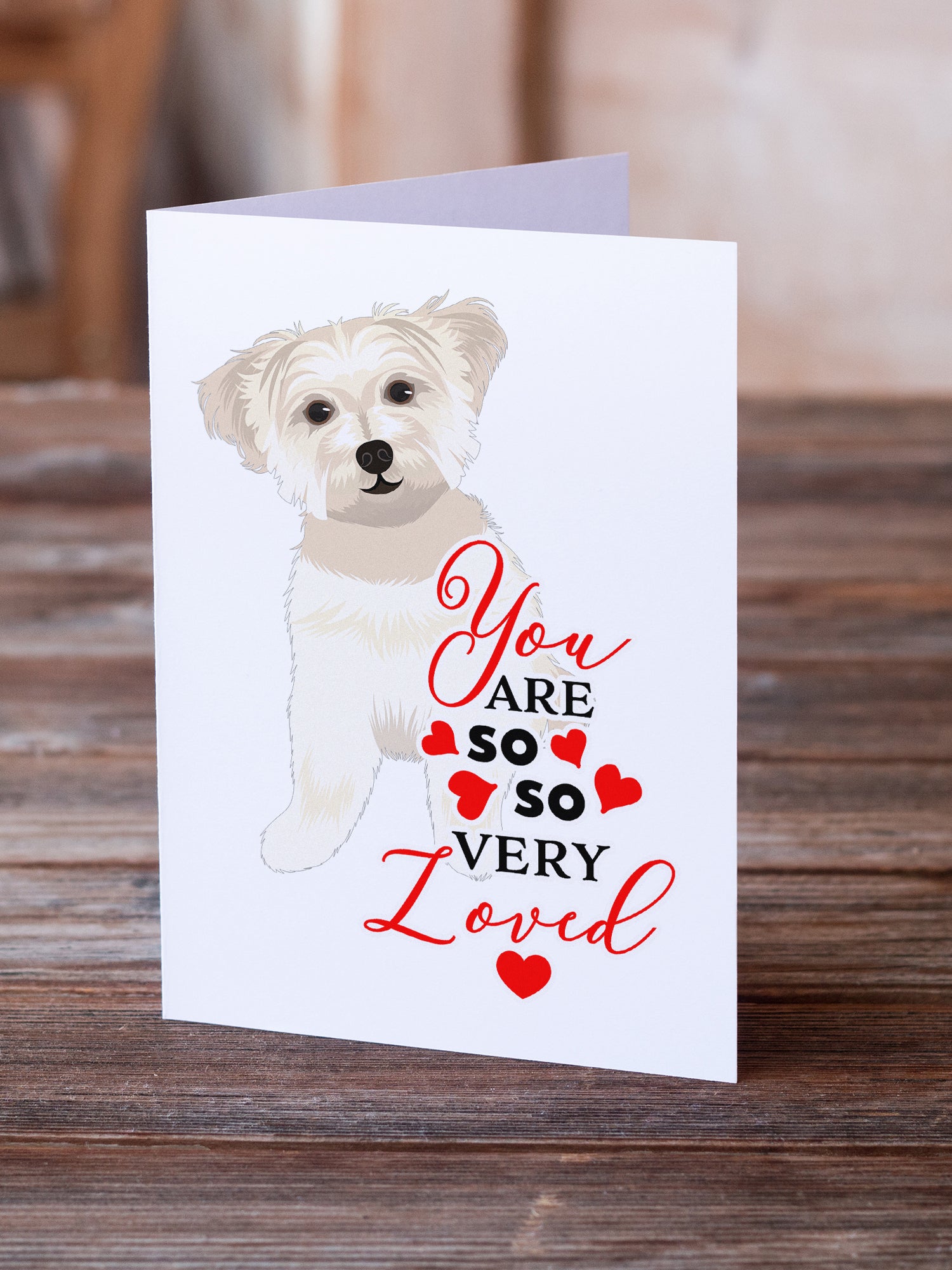 Shih-Tzu Gold #6 so Loved Greeting Cards and Envelopes Pack of 8 - the-store.com