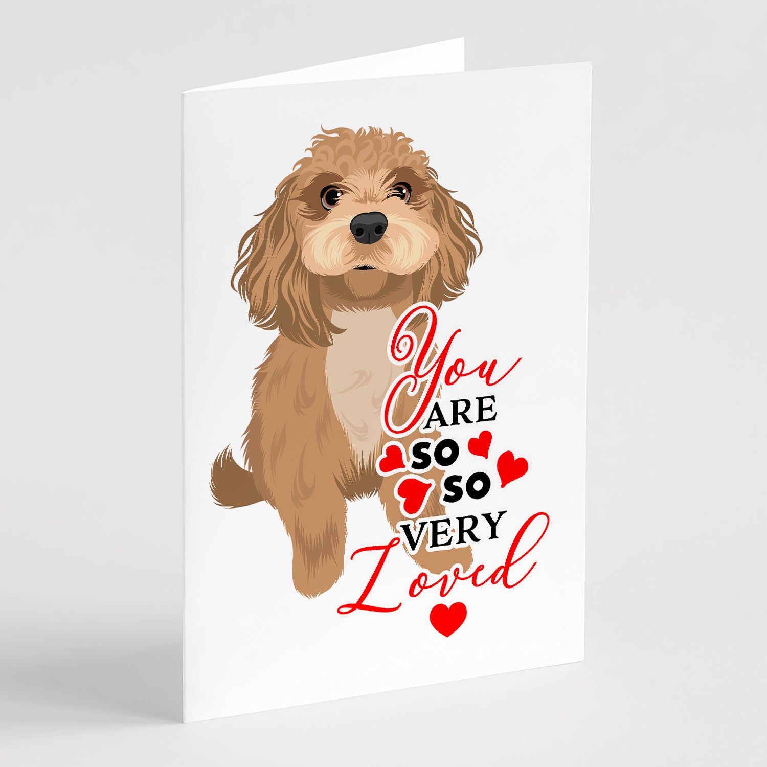 Buy this Shih-Tzu Red so Loved Greeting Cards and Envelopes Pack of 8